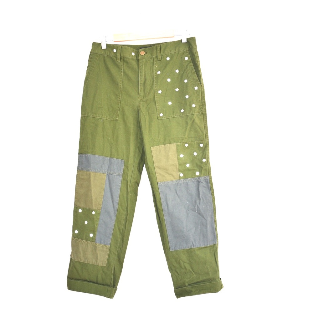 Jcrew Embroidered Boyfriend Chino Pant w/ Patches